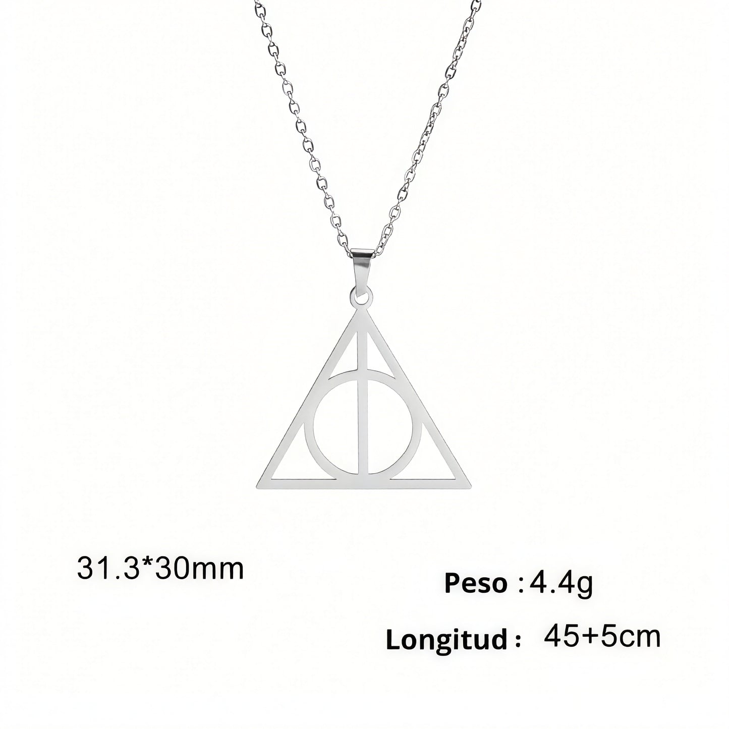 Collar de acero inoxidable de las tres reliquias